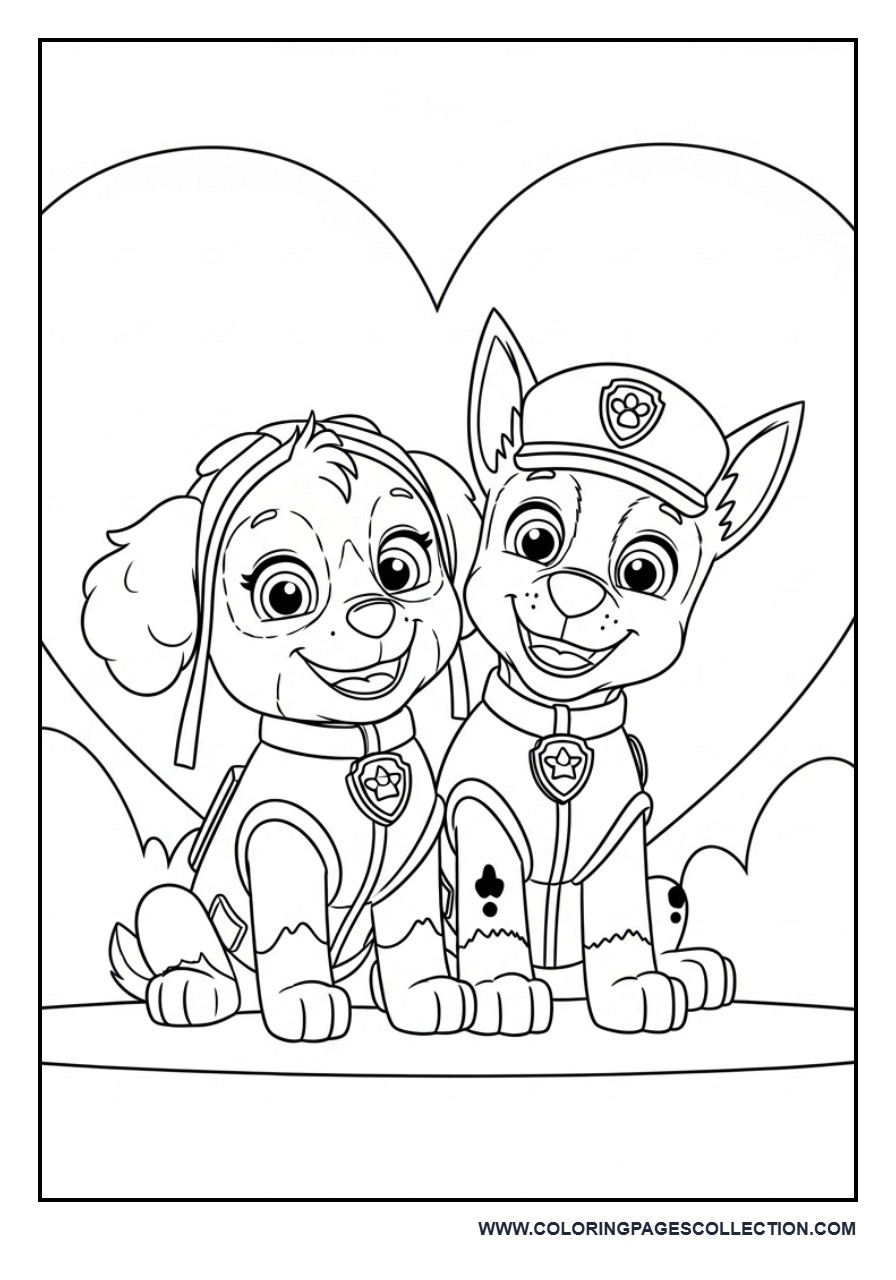 Friendship Scene Two Puppies