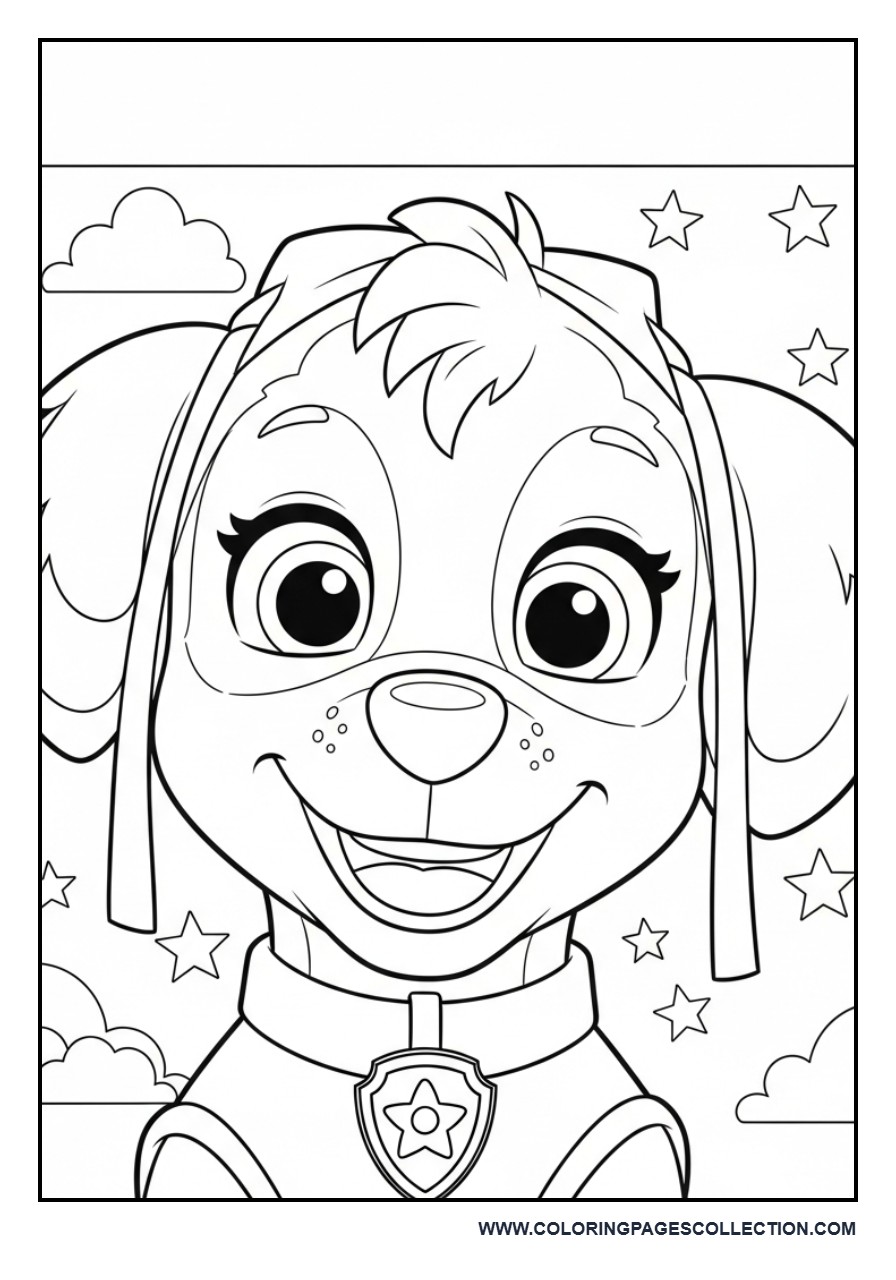 Giant Puppy Close-Up Portrait