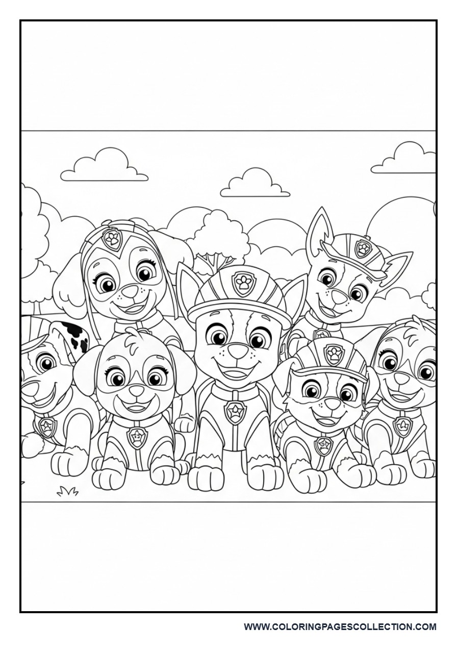 Paw Patrol Group in Park