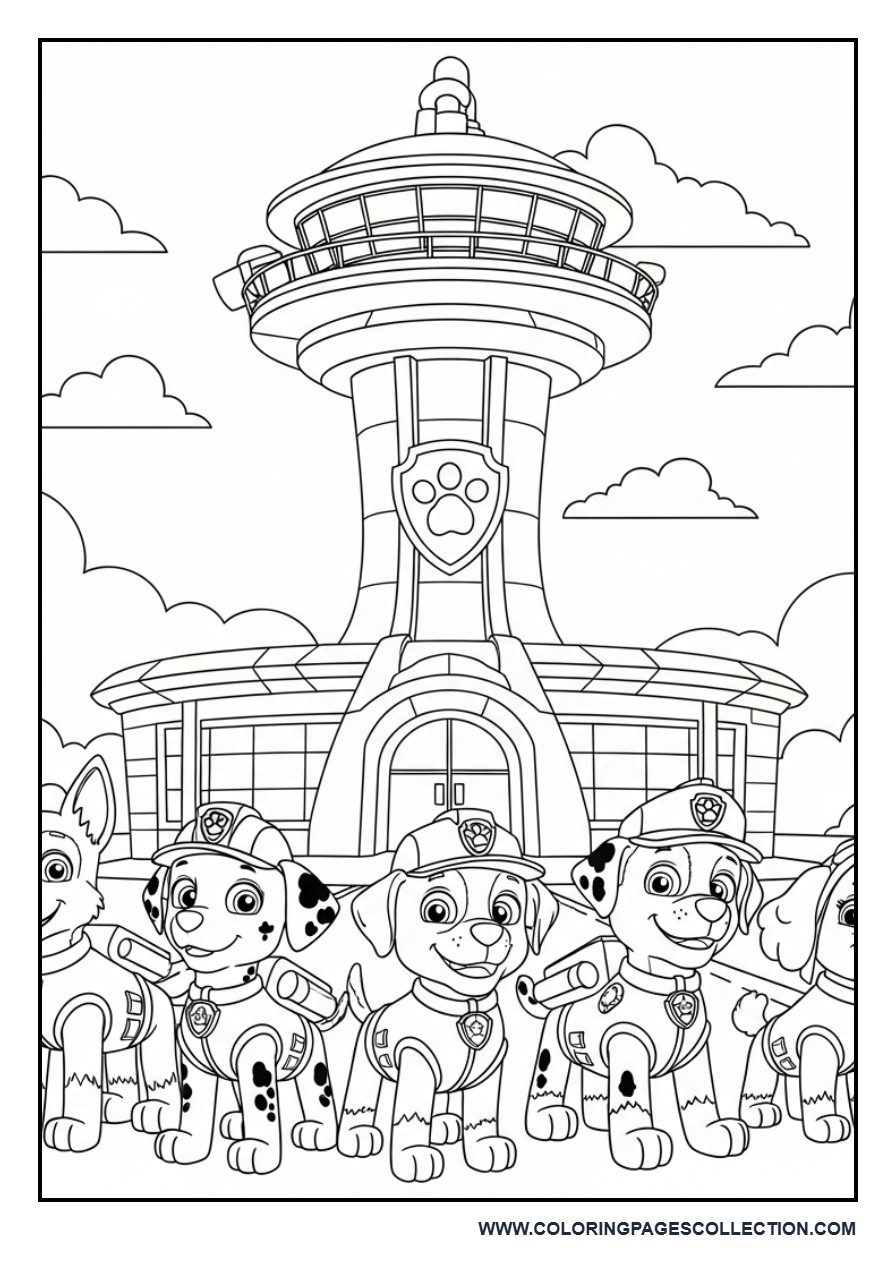 Paw Patrol Team Headquarters Scene