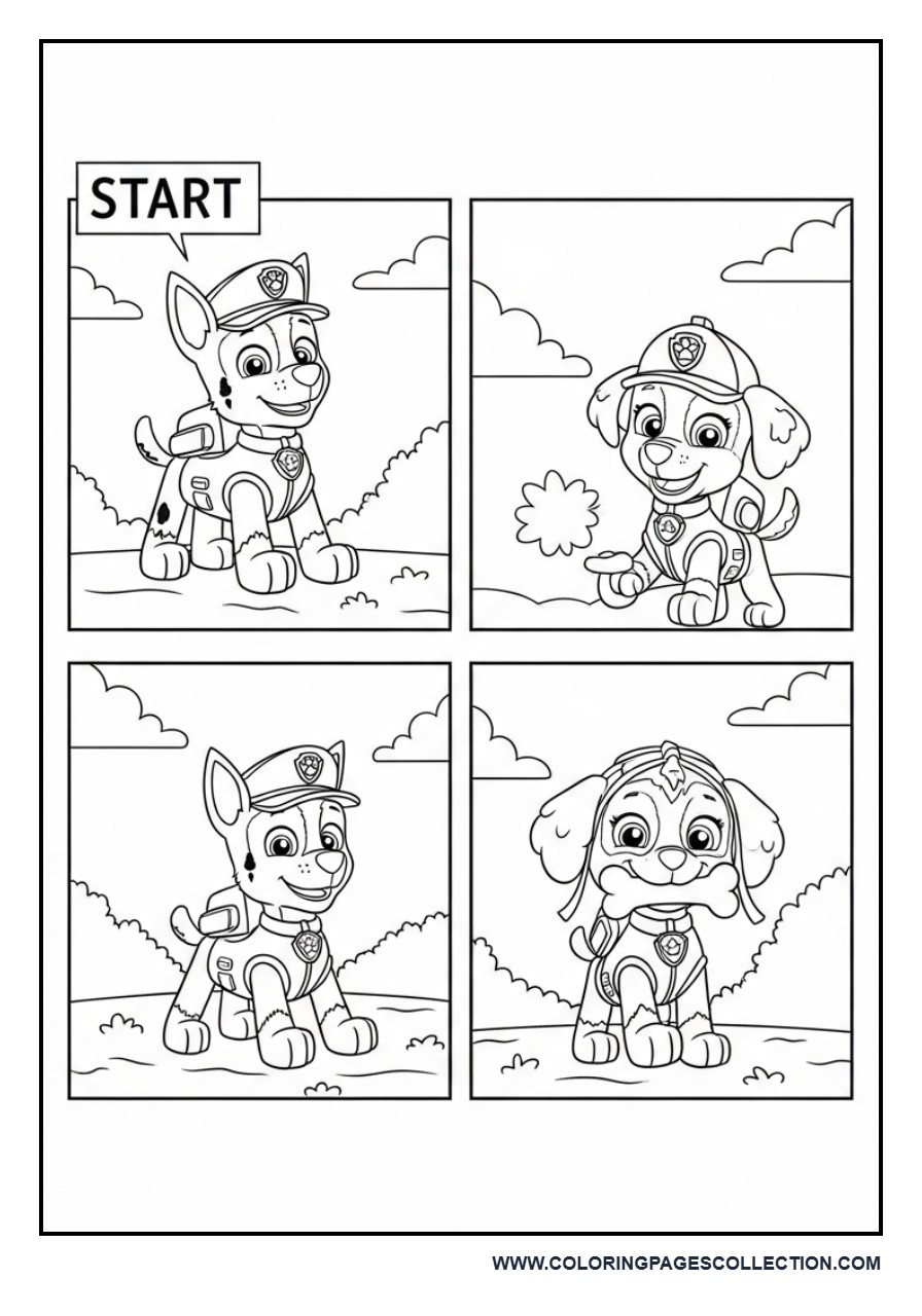 Puppy Comic Strip Page