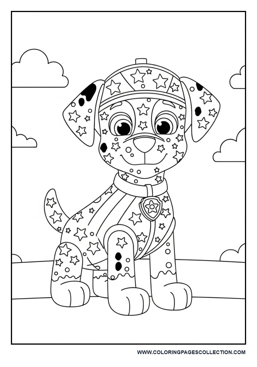 Puppy Pattern Coloring Page