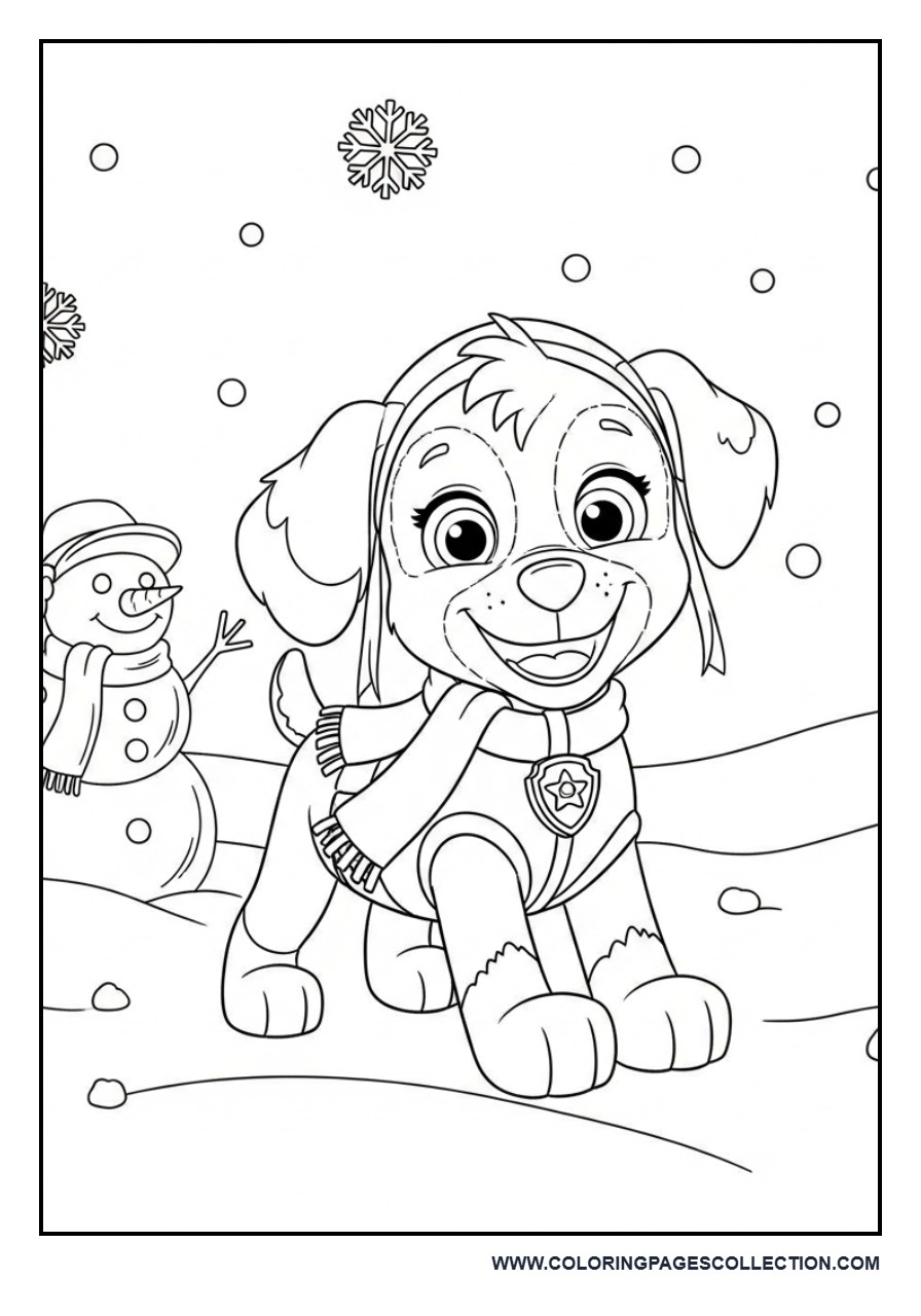 Winter Snow Fun Puppy