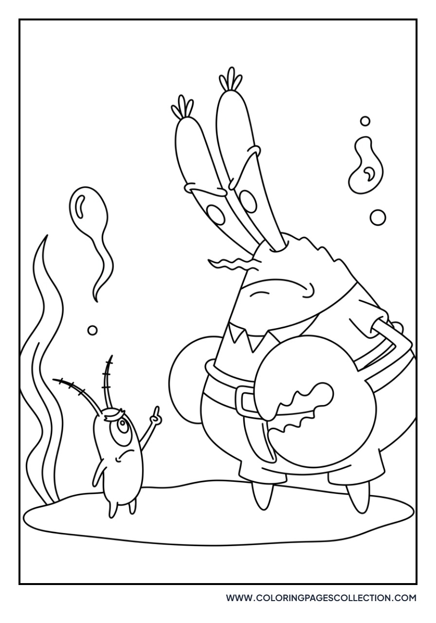 Plankton and Mr. Krabs Arguing