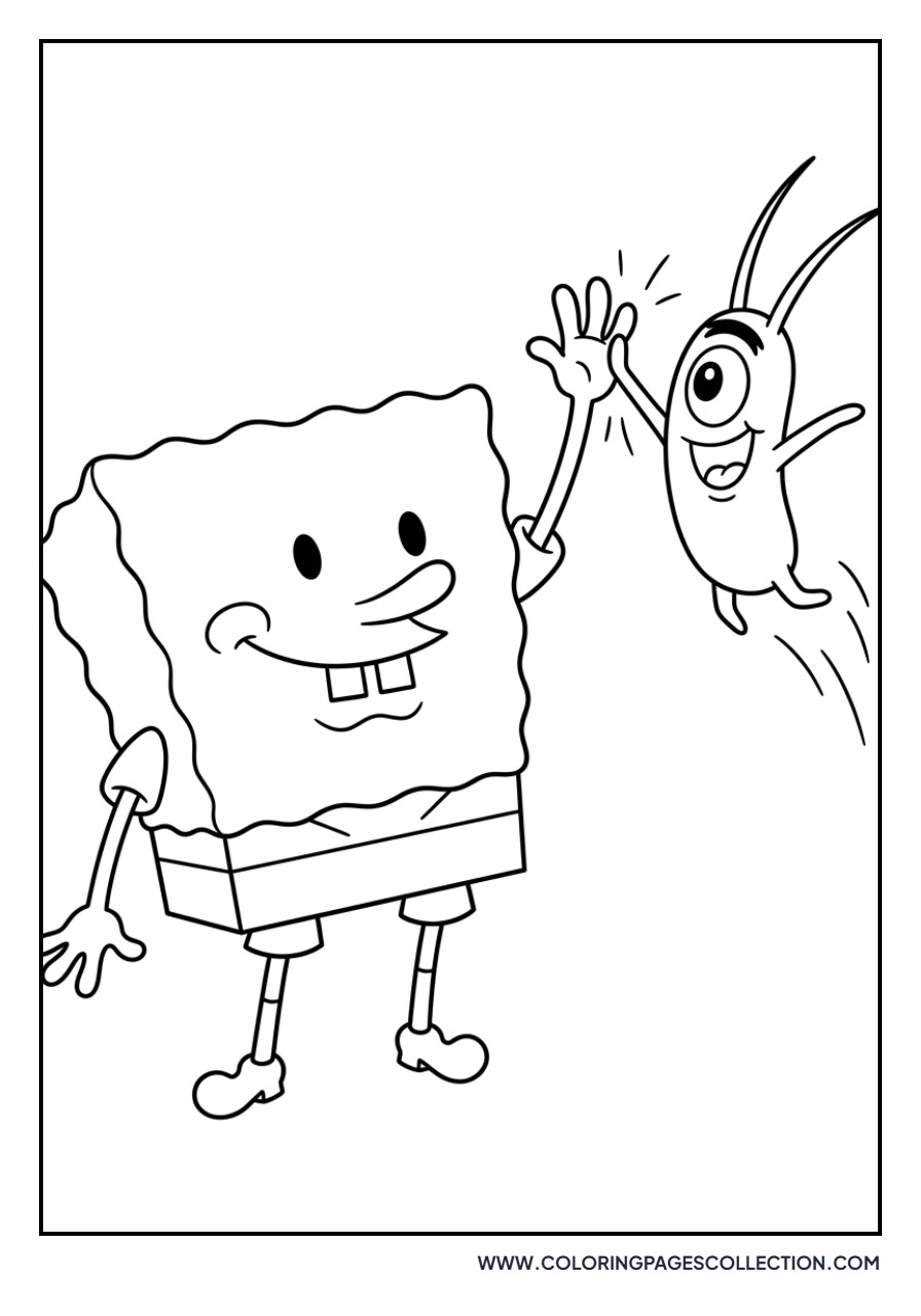 Plankton and SpongeBob High-Five