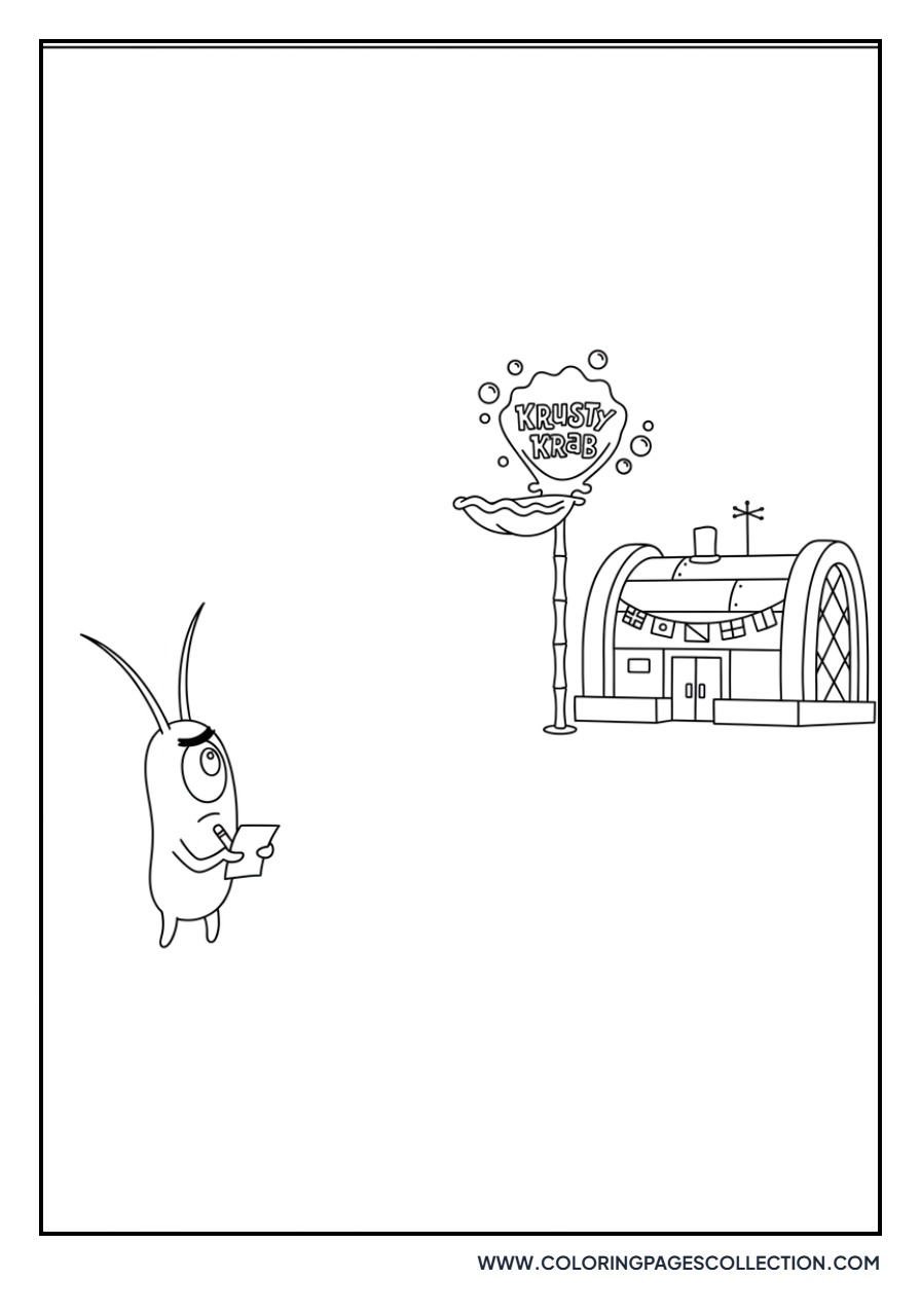 Plankton and the Krusty Krab