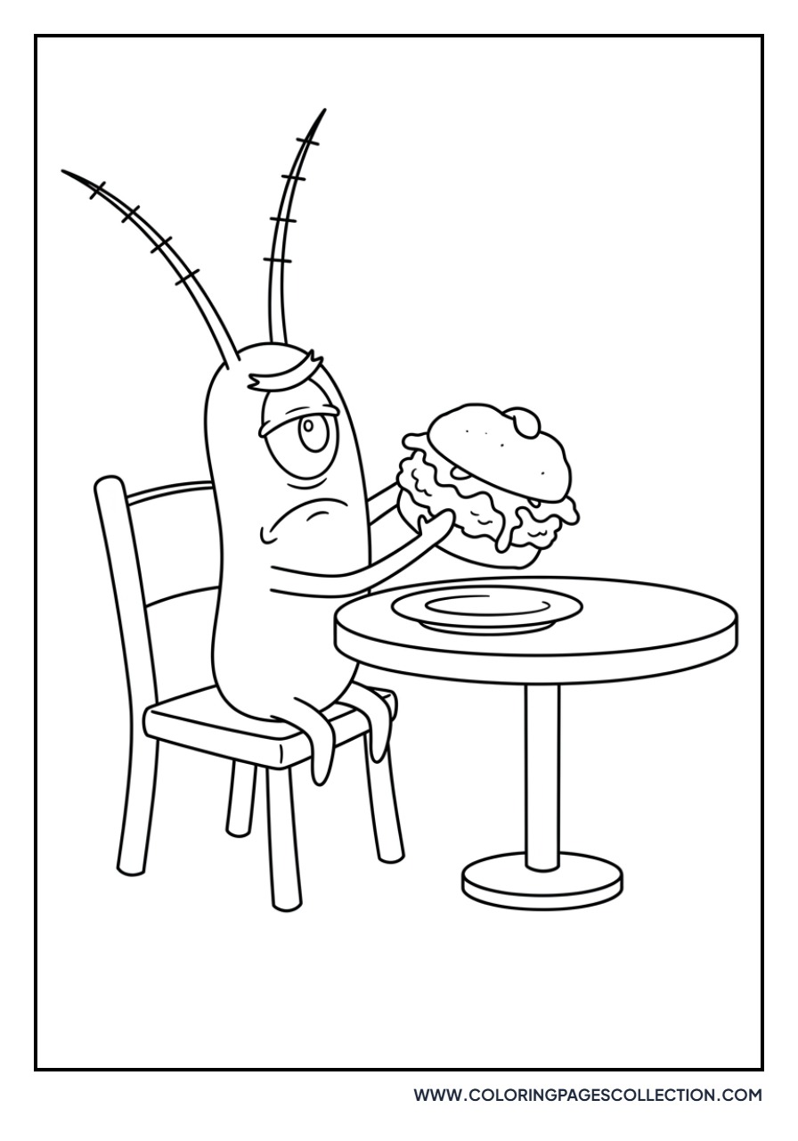 Plankton Eating a Chum Burger