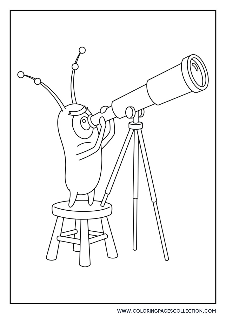Plankton Looking Through a Telescope