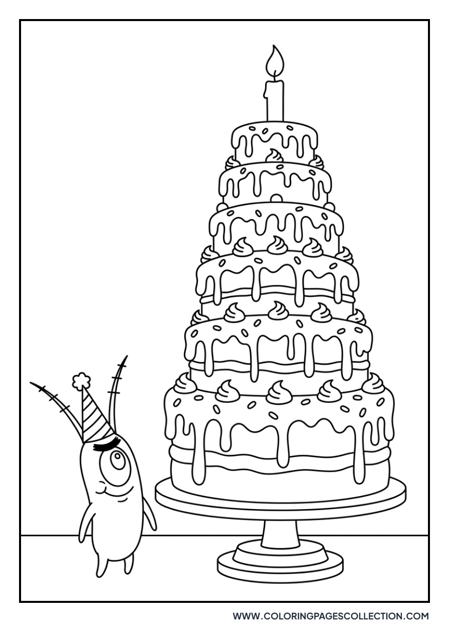 Plankton with a Birthday Cake
