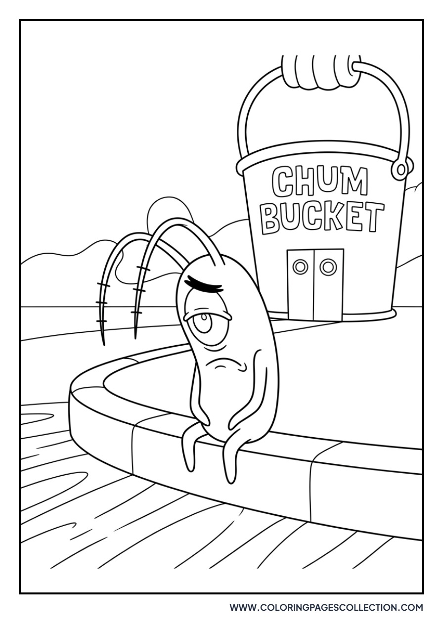 Sad Plankton at the Chum Bucket