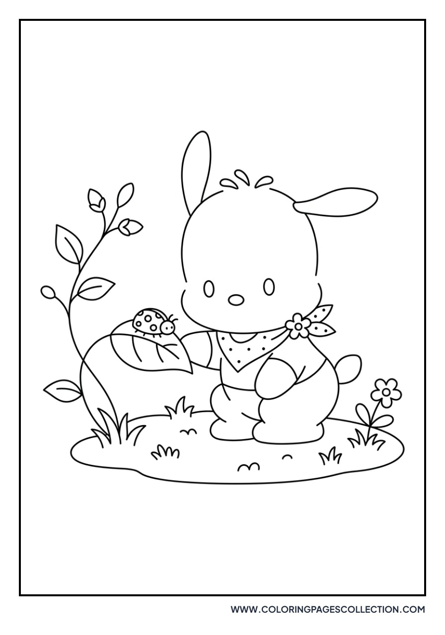 Pochacco and a Ladybug
