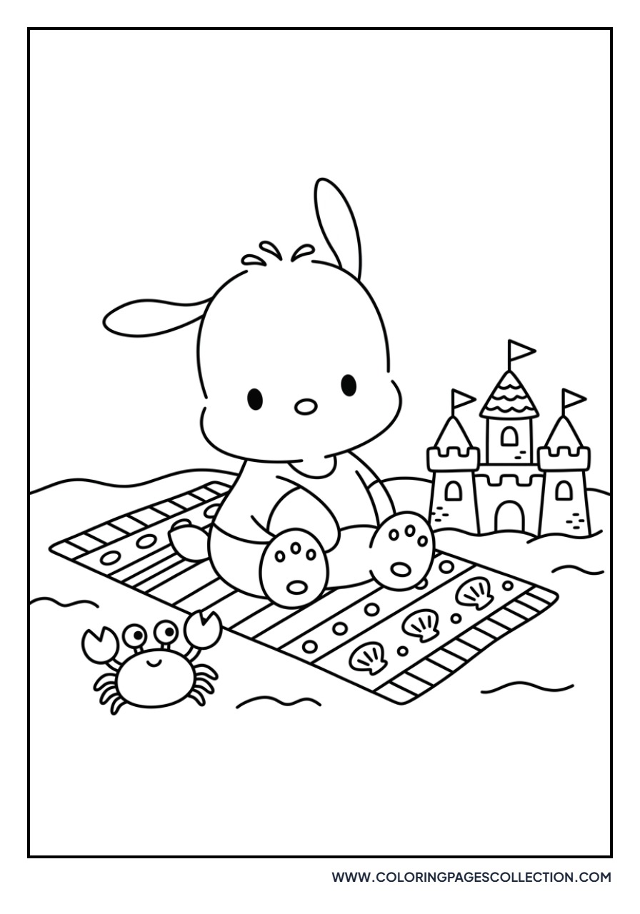 Pochacco at the Beach