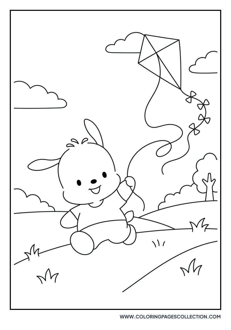 Pochacco Flying a Kite