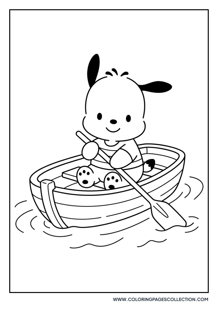 Pochacco in a Boat