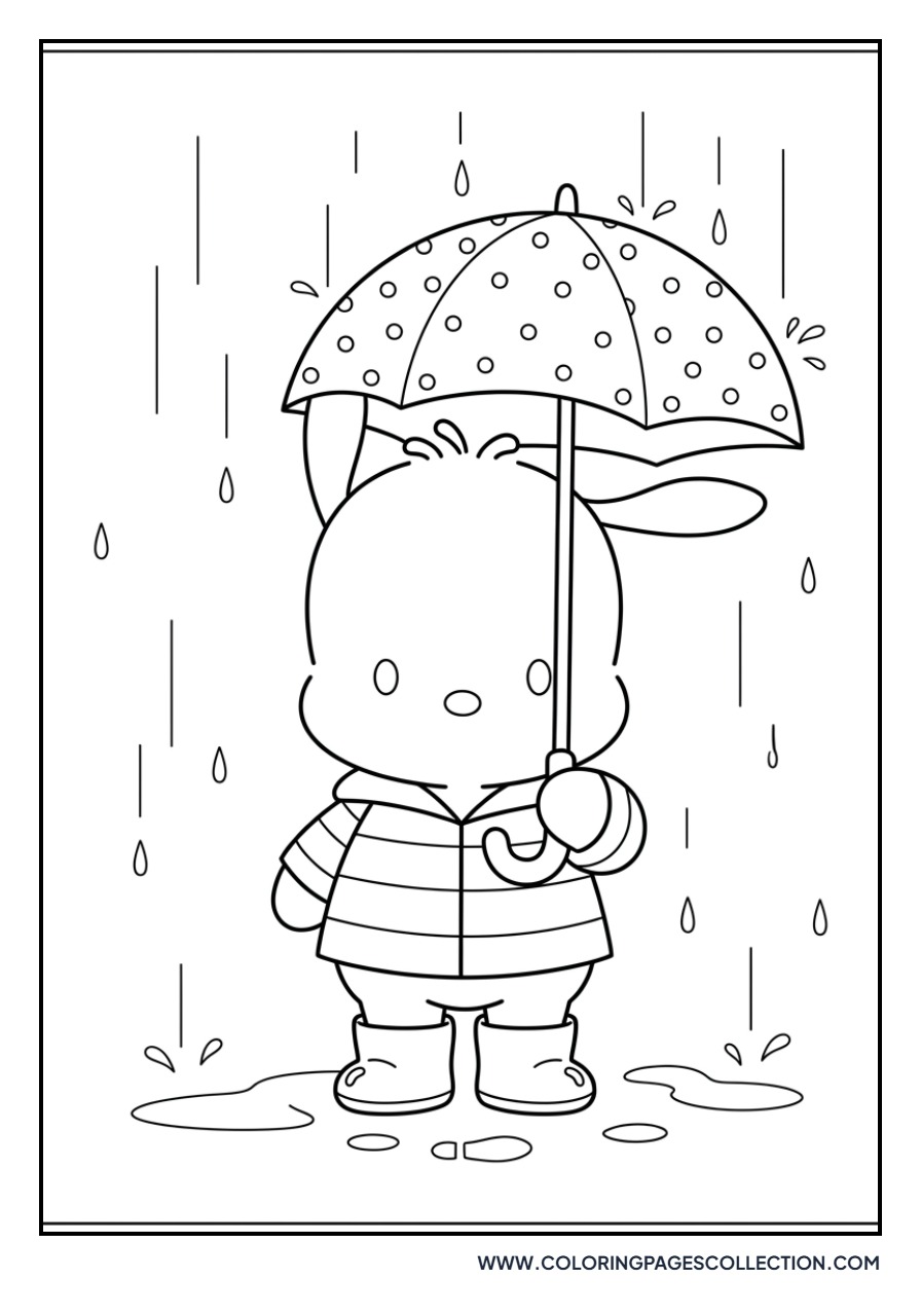 Pochacco in the Rain