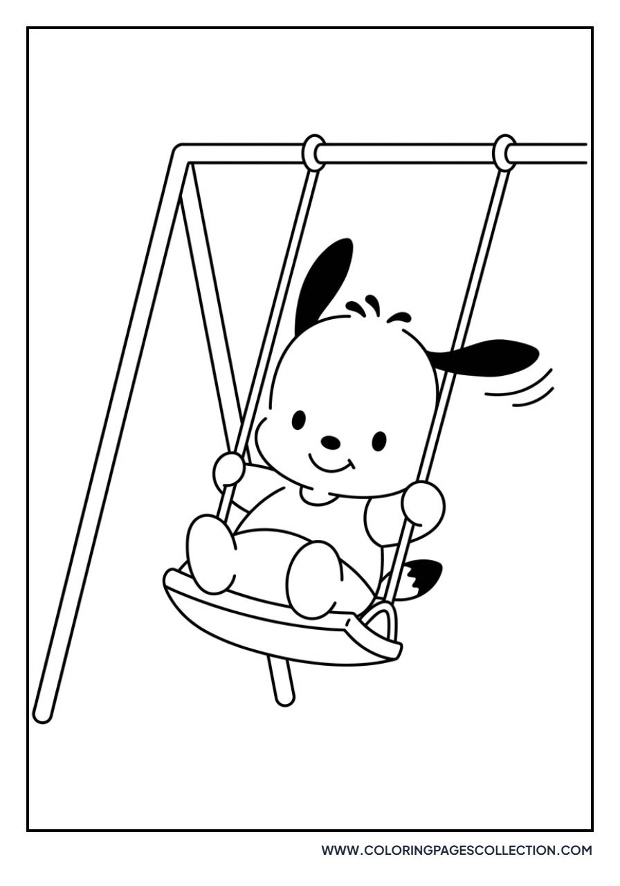 Pochacco on a Swing