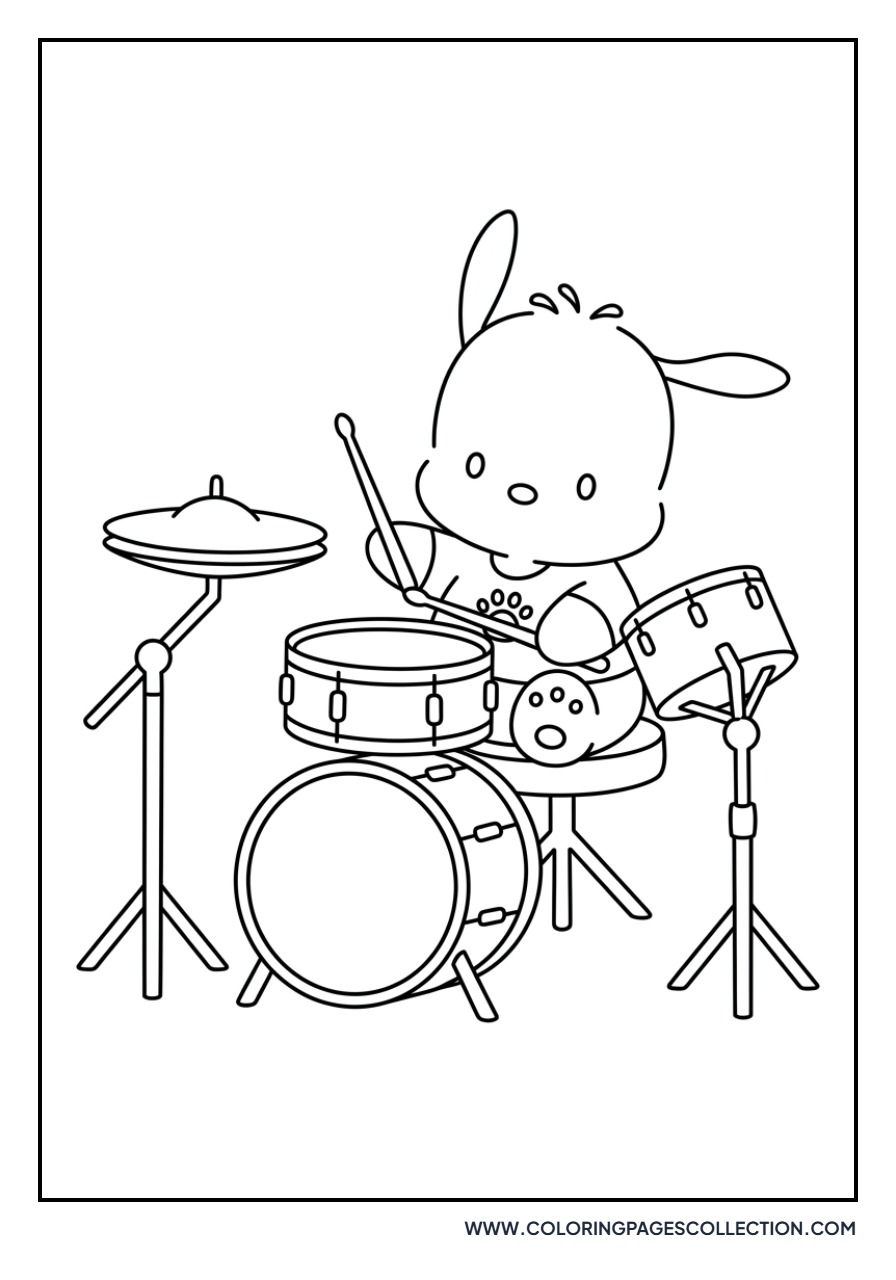 Pochacco Playing Drums