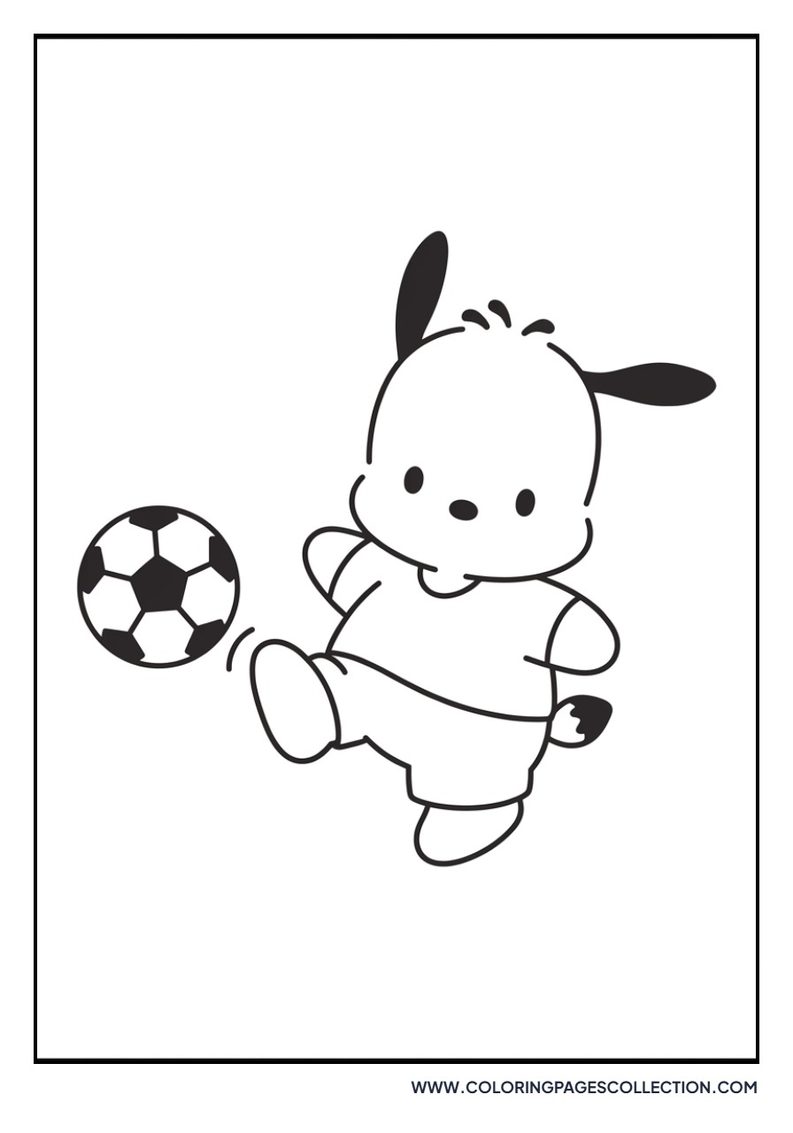 Pochacco Playing Soccer