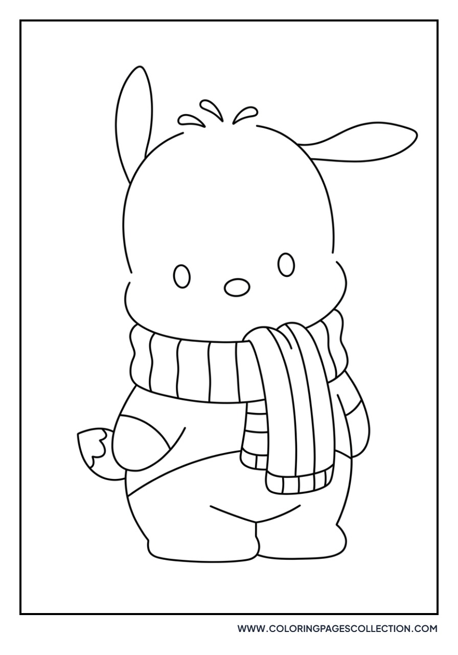 Pochacco Wearing a Scarf