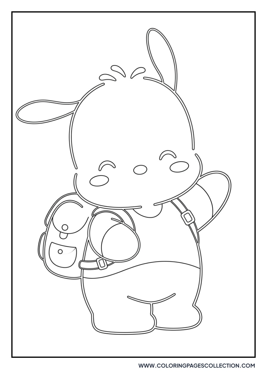 Pochacco with a Backpack