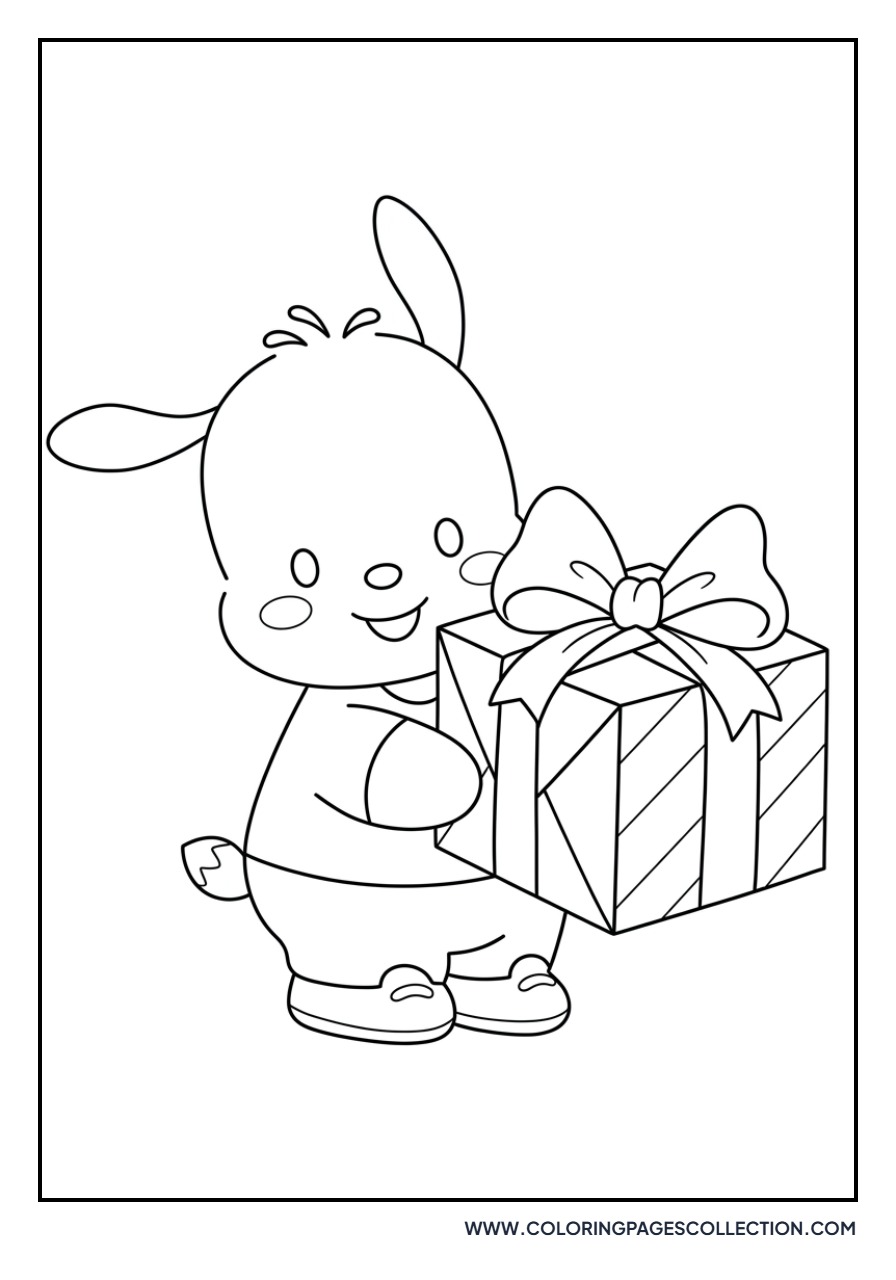 Pochacco with a Gift