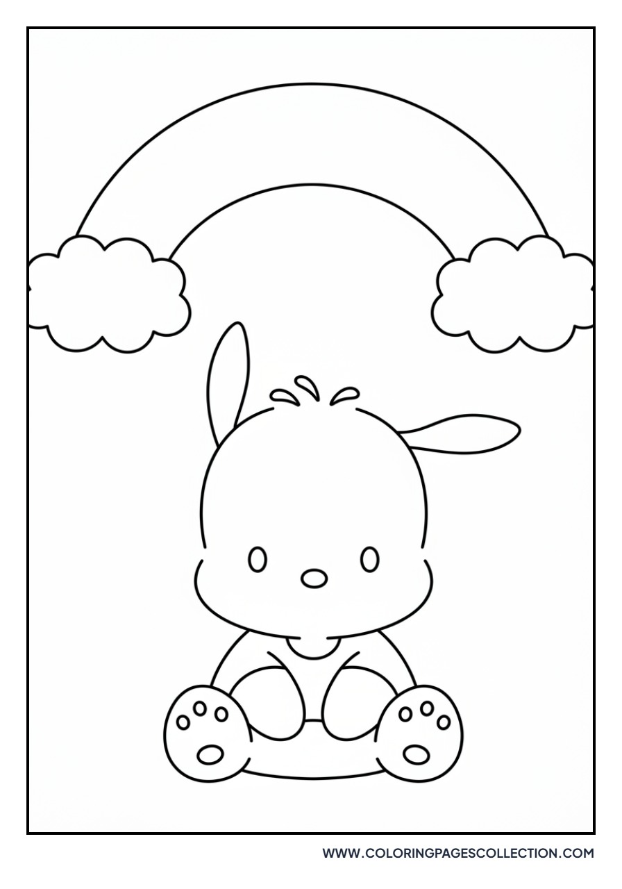 Pochacco with a Rainbow