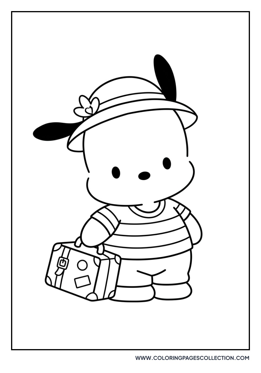 Pochacco with a Suitcase