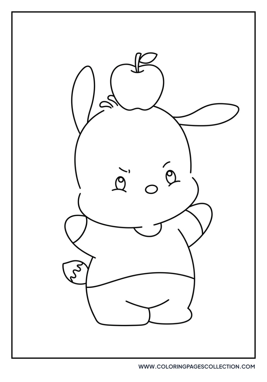 Pochacco with an Apple