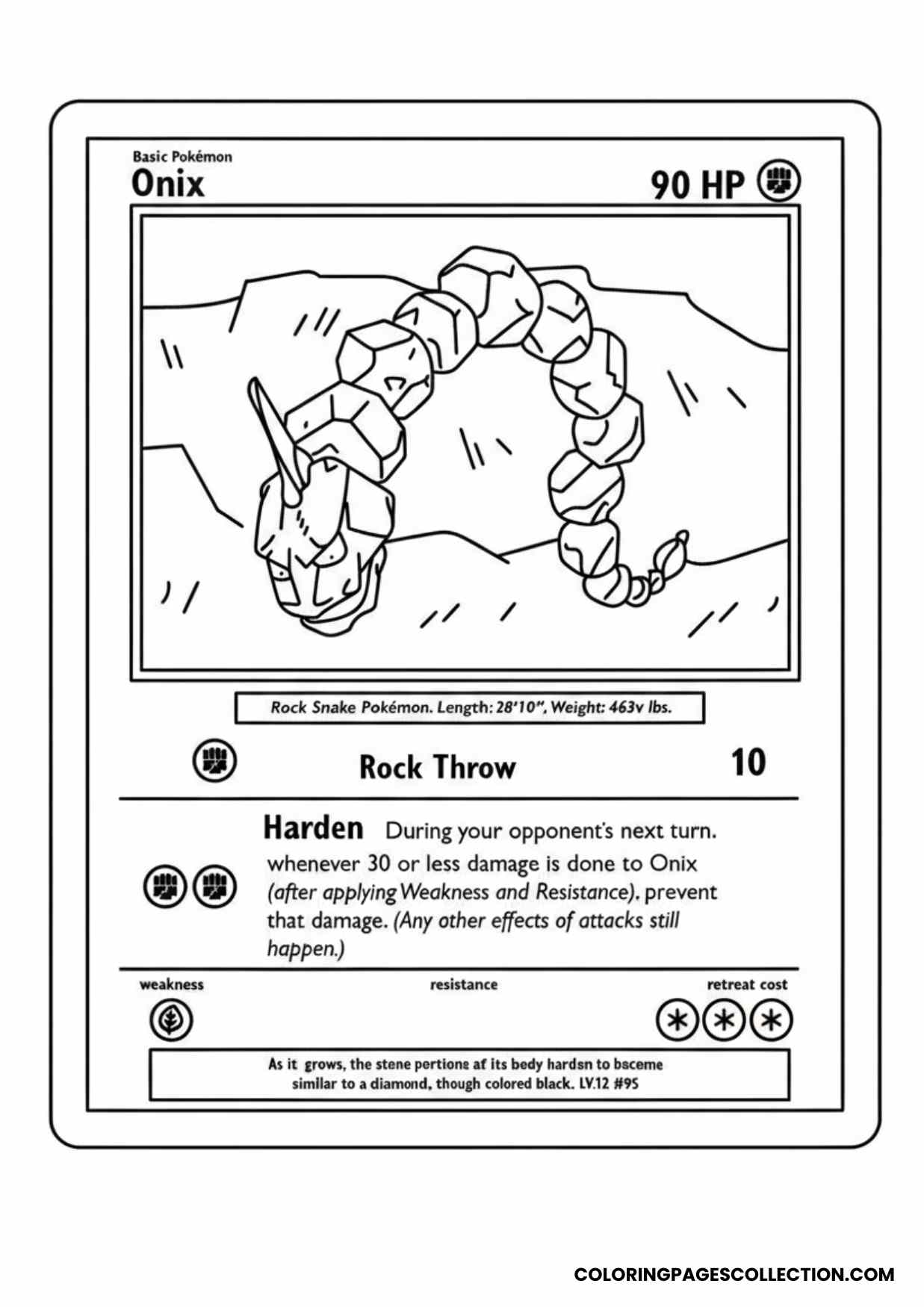onix pokemon card coloring page