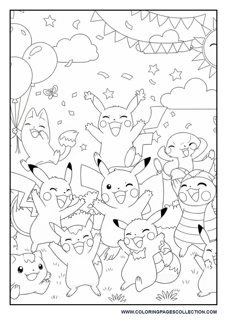 Funny Pokémon Coloring Page
