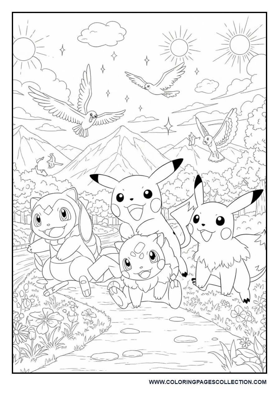 Pokémon Anime Adventure Coloring Page