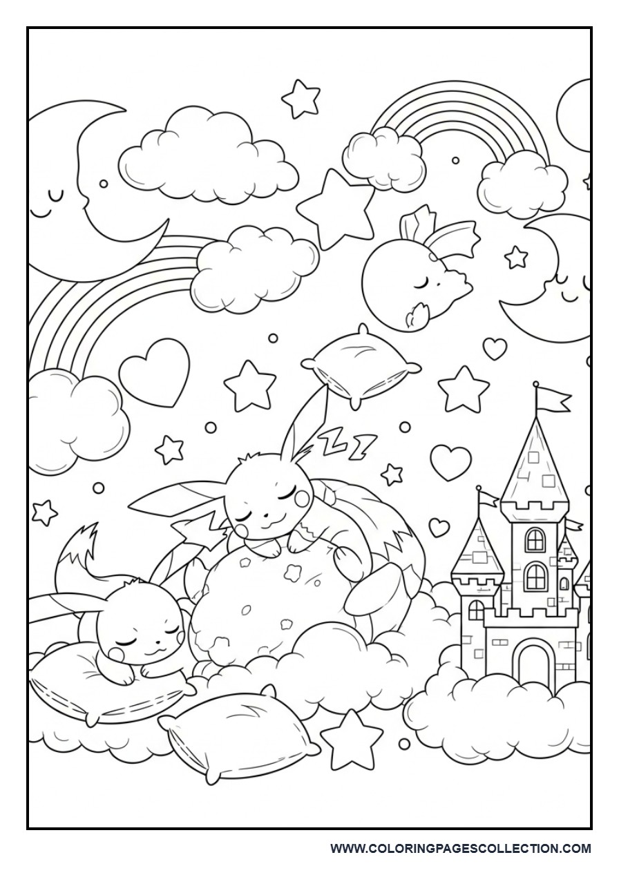 Pokémon Dreamland Coloring Page