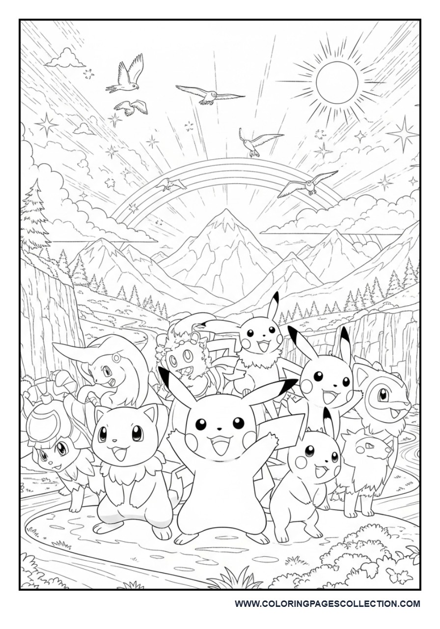 Pokémon Movie Adventure Coloring Page