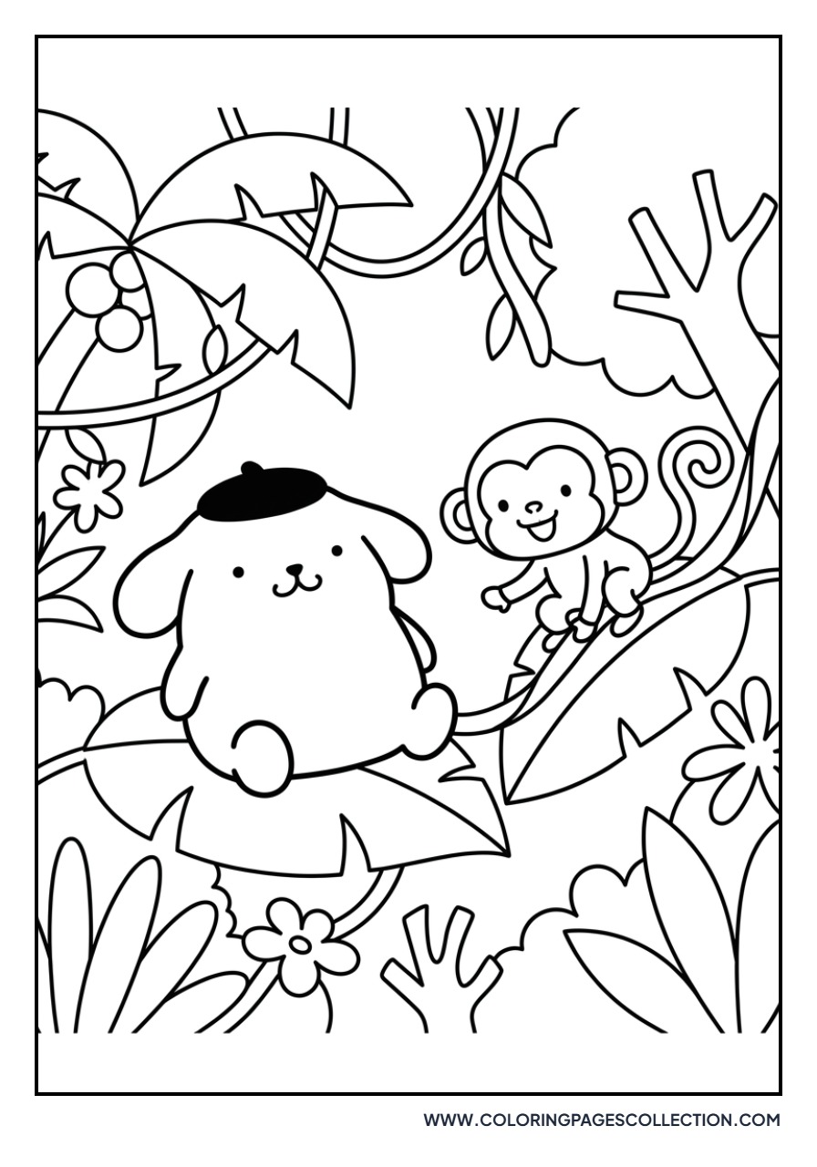 Pompompurin and Coconut the Monkey