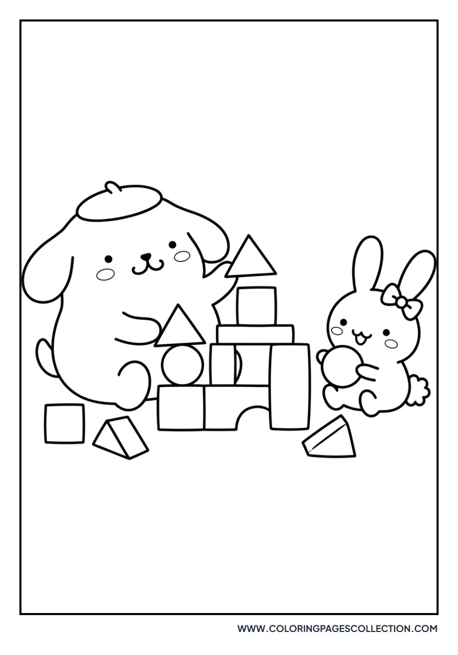 Pompompurin and Powder the Bunny