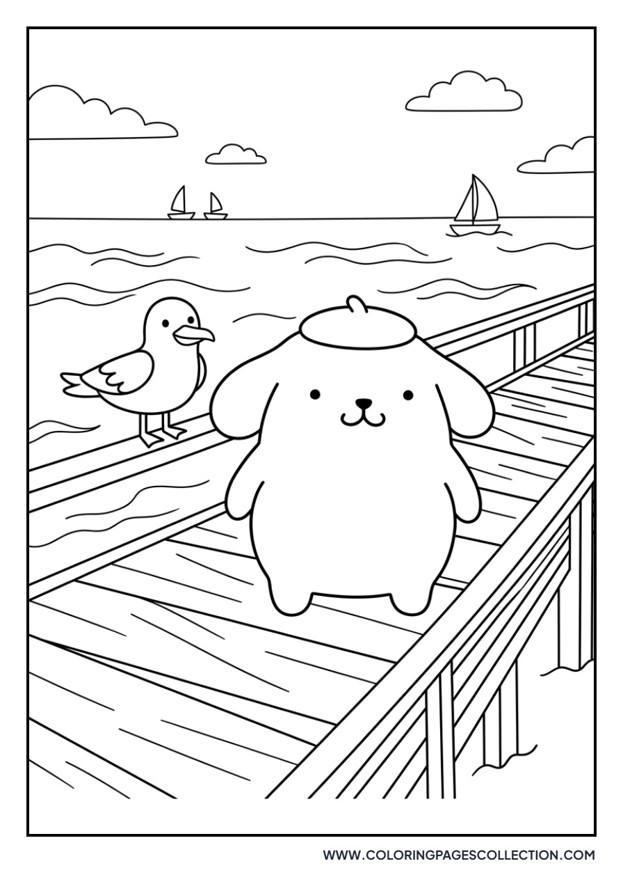 Pompompurin and Syrup the Seagull