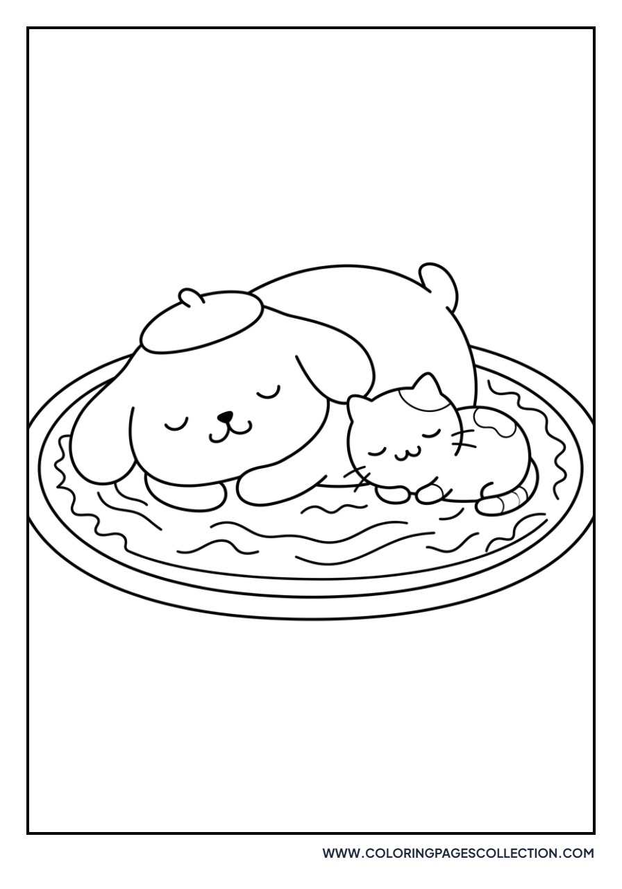 Pompompurin and Vanilla the Cat