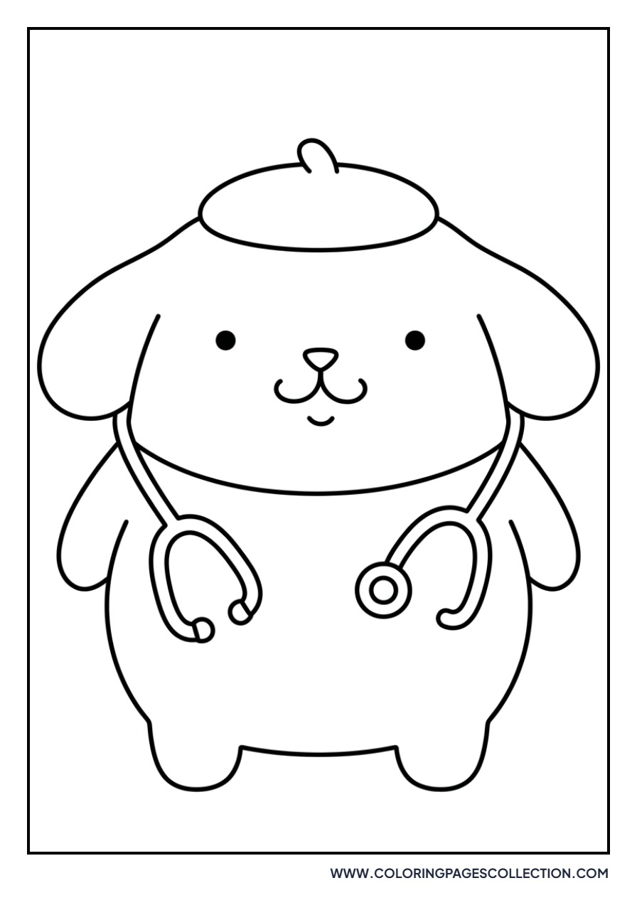 Pompompurin as a Doctor