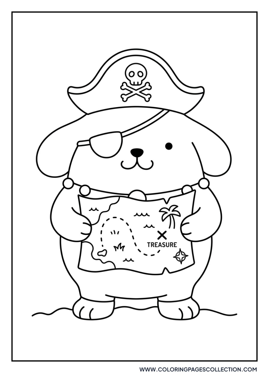 Pompompurin as a Pirate