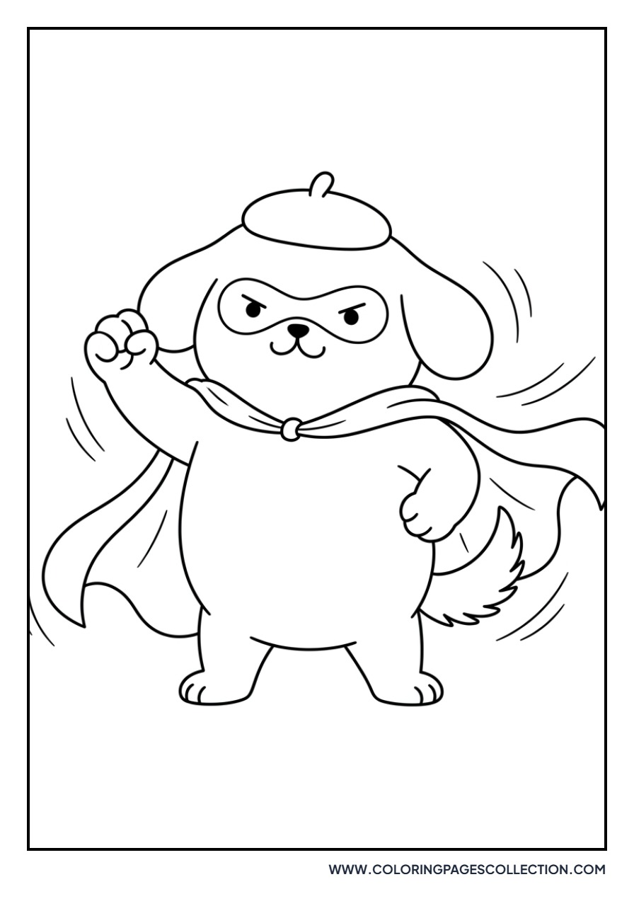 Pompompurin as a Superhero