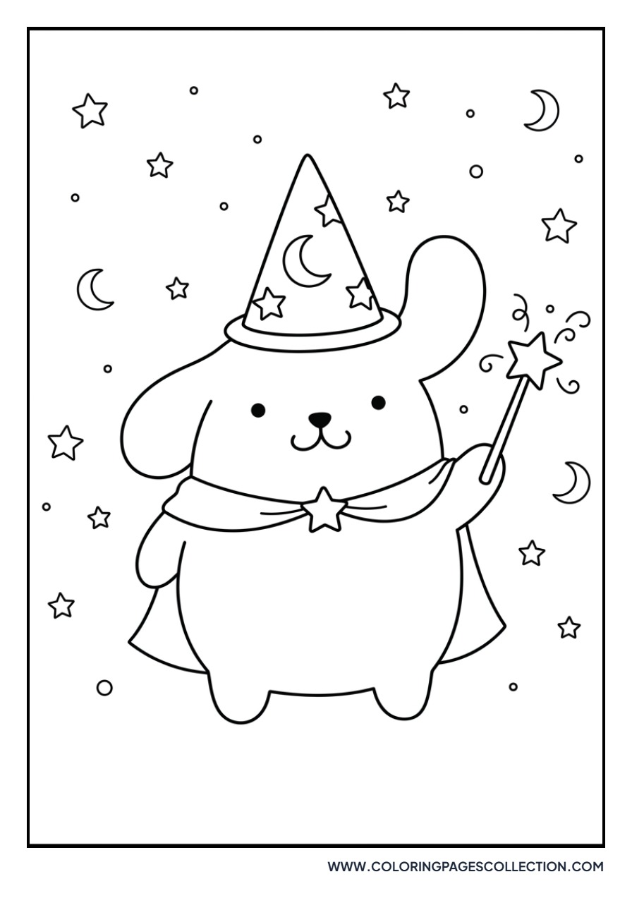 Pompompurin as a Wizard