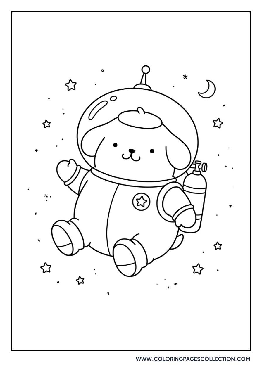 Pompompurin as an Astronaut
