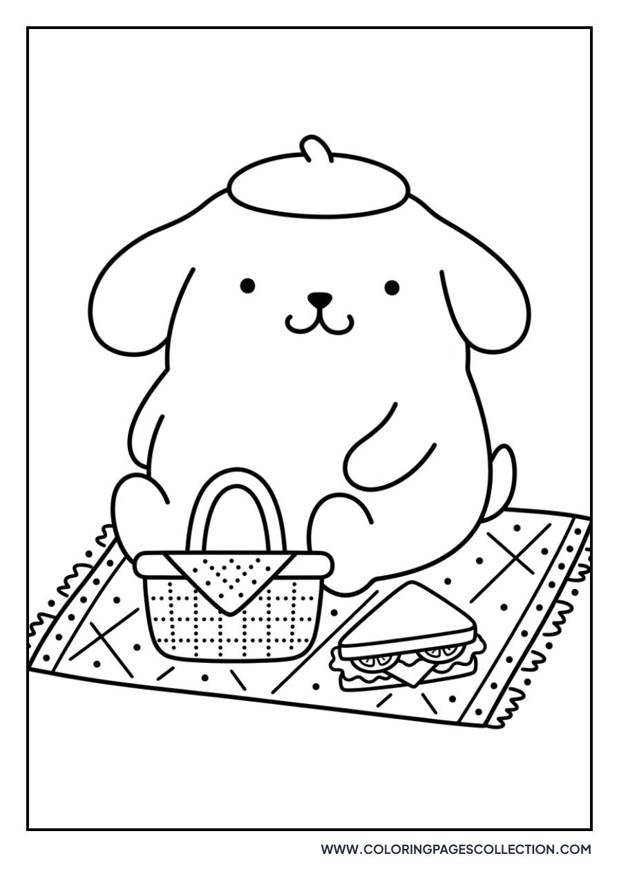 Pompompurin Having a Picnic