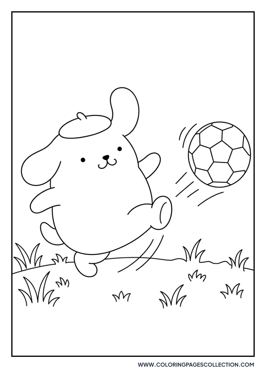 Pompompurin Playing Soccer