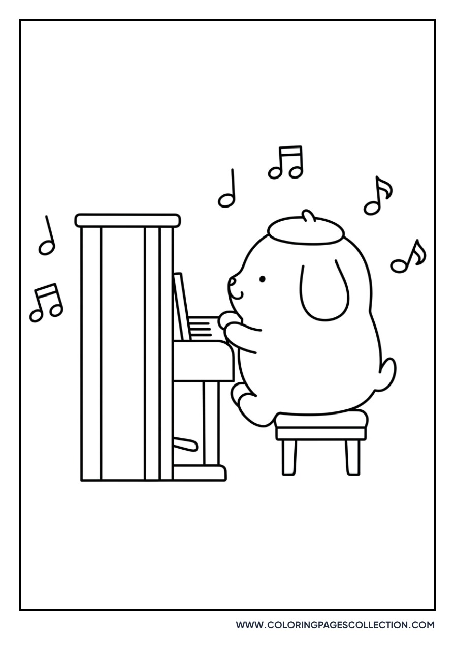 Pompompurin Playing the Piano