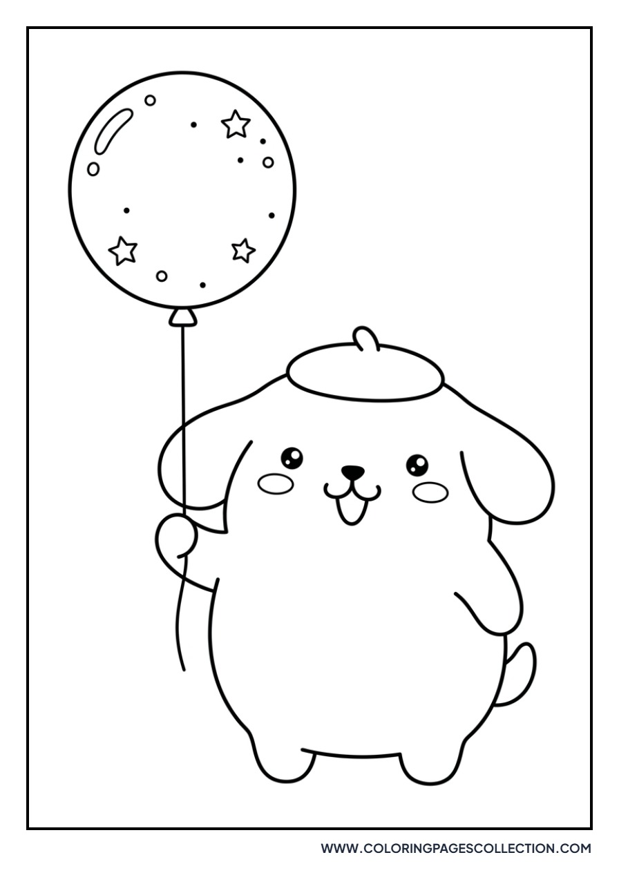 Pompompurin with a Balloon