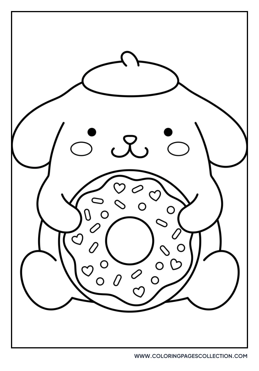 Pompompurin with a Donut