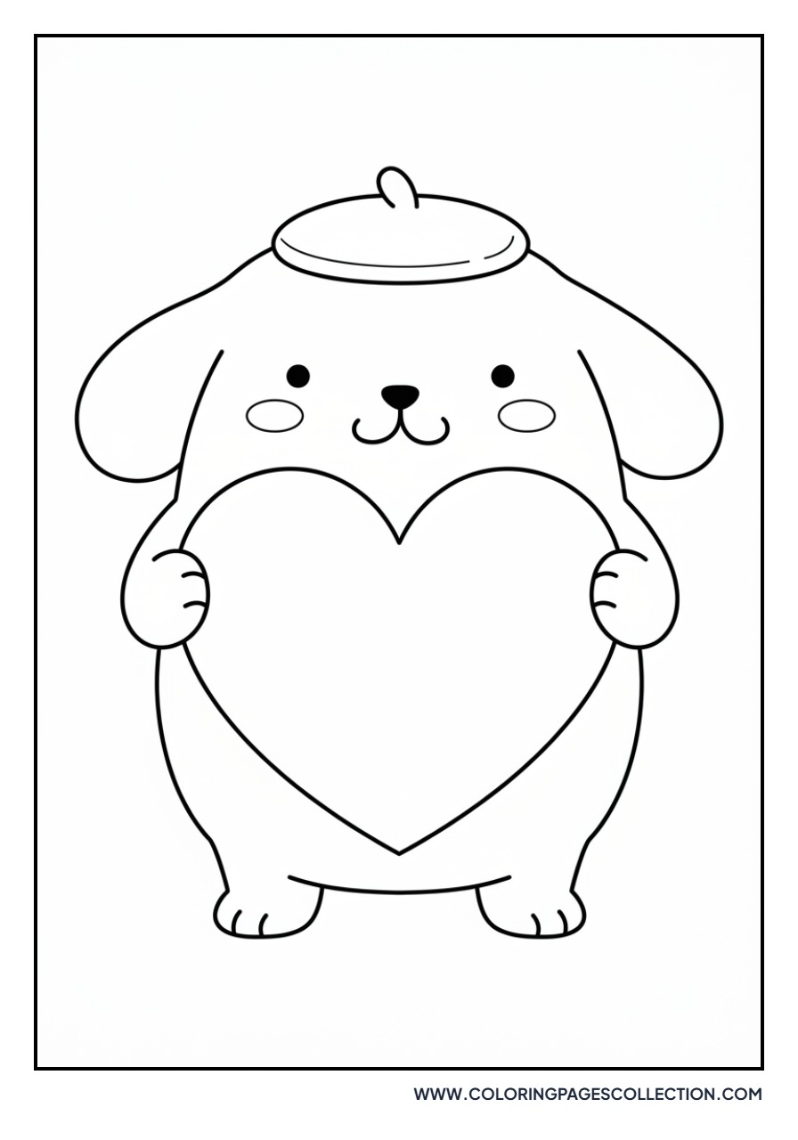 Pompompurin with a Heart