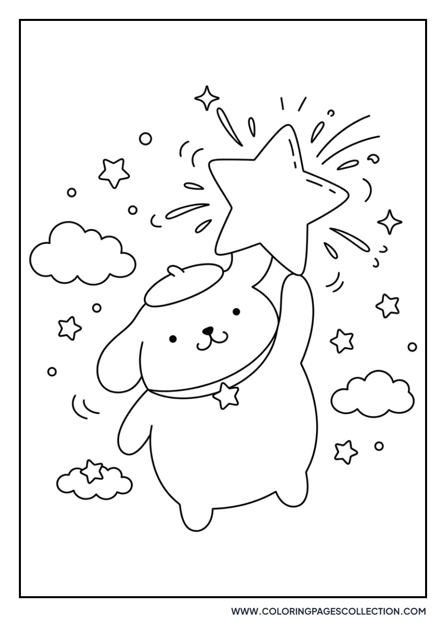 Pompompurin with a Star