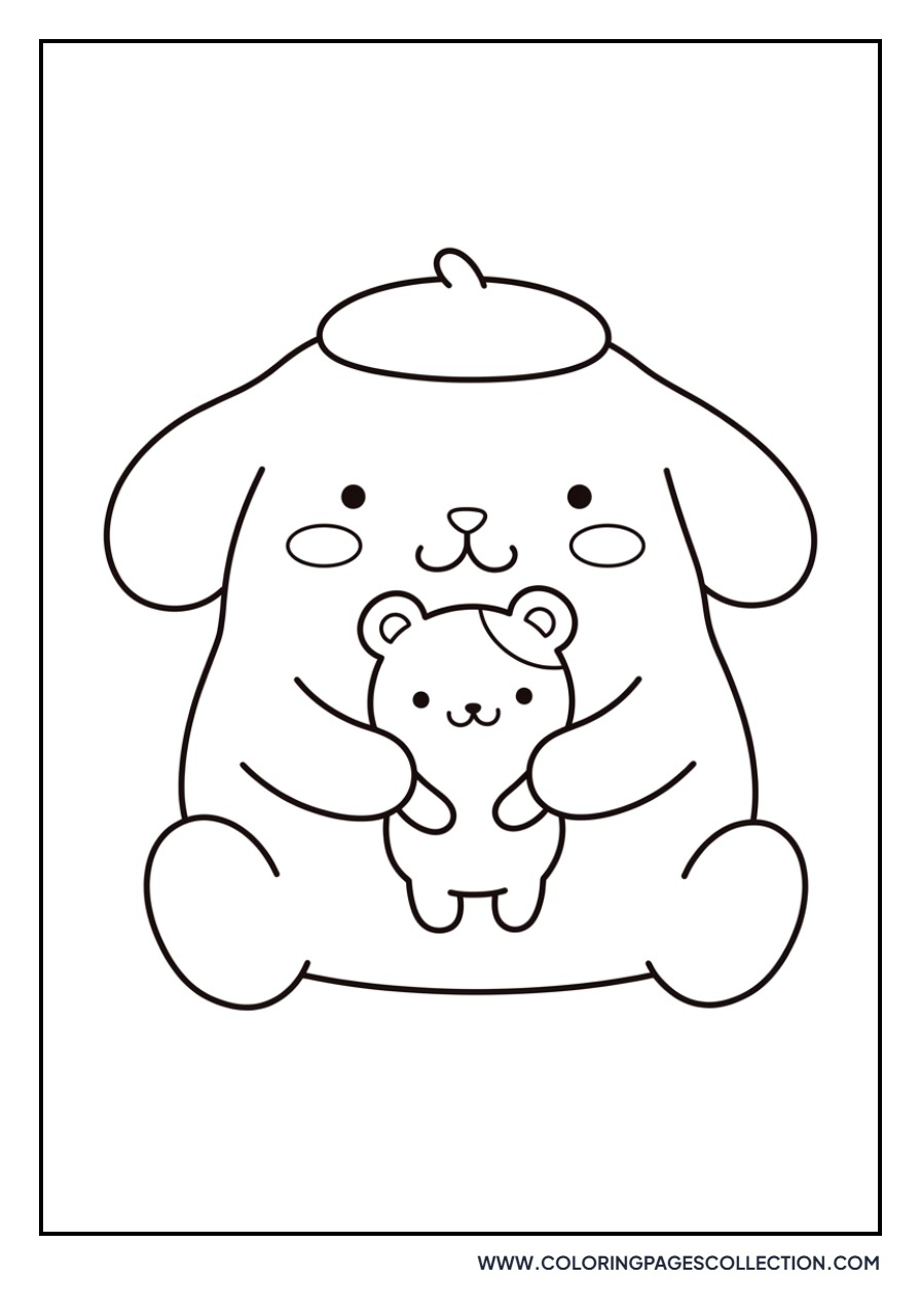Pompompurin with a Teddy Bear